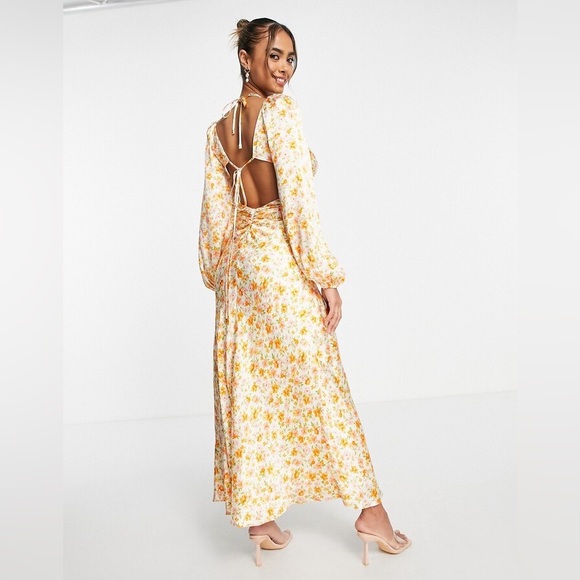 Ever New Billie Satin Tie Midi Dress โ  US 6 - Picture 5 of 14